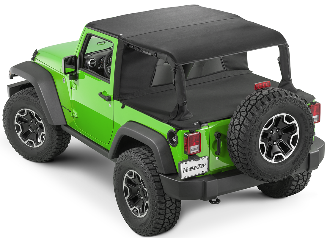 With Door Skins, Black Diamond Custom-Fit Fabric Roof with Removable Side and Back Window TACTIK Fabric Only Replacement Soft Top Fits Jeep Wrangler 1988-1995 YJ 